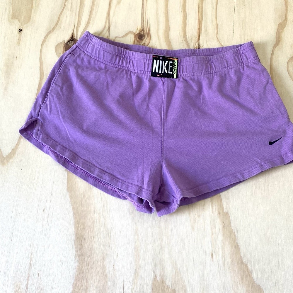 Nike Women's Small Lounge Shorts High Rise Purple Vintage Style Purple
